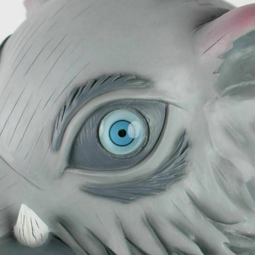 Maschera Demon Slayer Kimetsu no Yaiba cosplay Hashibira Inosuke maschera cinghiale oggetto di scena - Foto 11 di 11