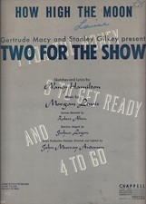 Betty Hutton (Debut) "TWO FOR THE SHOW" Eve Arden / Alfred Drake '40 Sheet Music
