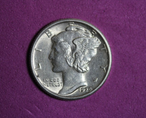 1929-  Mercury Dime #P16731