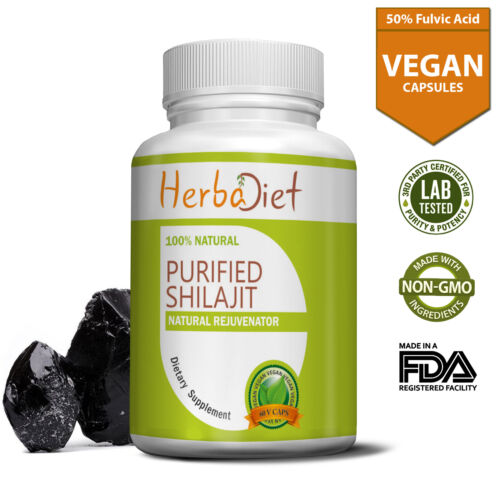 Shilajeet - 100% REAL Shilajeet Capsules - NO DILUTION- Mumijo- Energy Booster - Picture 1 of 5