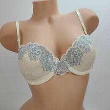 Wonderbra Balconette Padded Bra 36B Underwire Floral Lace Adjustable Strap