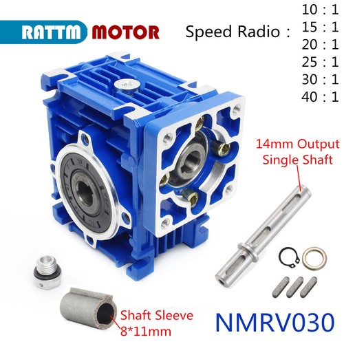 【GB】NMRV030 Relación de velocidad reductora de engranajes helicoidales 15:1 RV30 caja de cambios helicoidales para motor Nema23 - Imagen 13 de 14