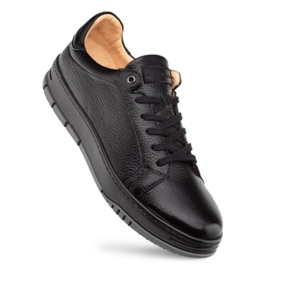 NEW Mezlan Grazia Deerskin Street Sneaker Shoes Premium Deerskin Leather Black