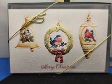 Christmas Cards Boxed Embossed On Hi Quality Paper 16ct Birds Theme USA 363