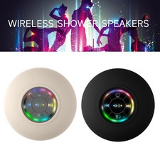 Waterproof Wireless Shower Speaker, Bluetooth Bathroom LED Portable Rechargeable