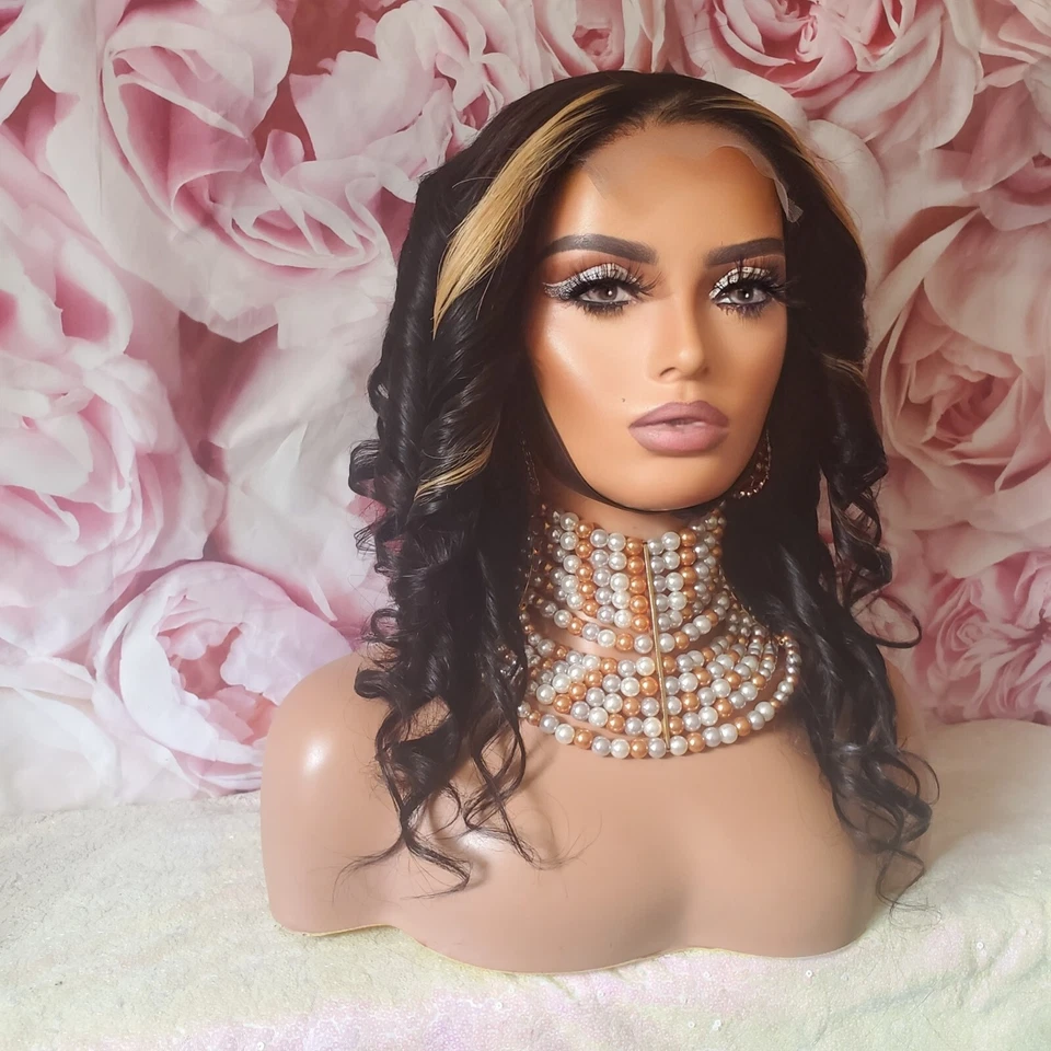 100%Virgin human hair Closure  highlighted wig - Image 2 of 4