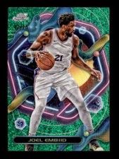 JOEL EMBIID 2023/24 TOPPS COSMIC CHROME #95 GREEN SPECKLE PARALLEL #42/75 BF7481