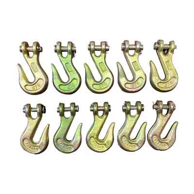 10 Pack G70 3/8'' Clevis Grab Hooks Tow Chain Hook Flatbed Truck Trailer Tie Down