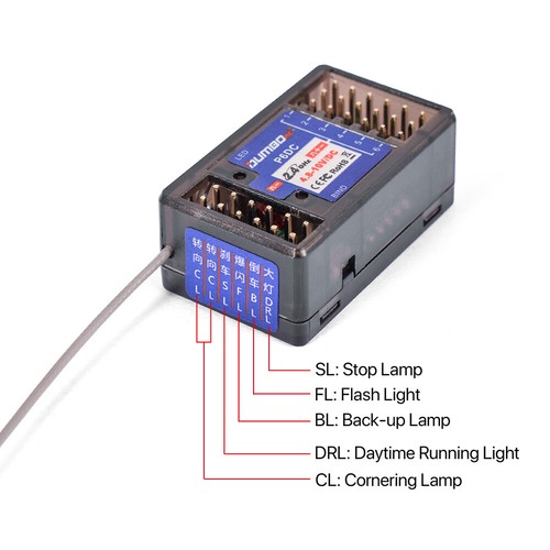 DUMBORC 2.4G 6CH P6DC Radio System Receiver 4.8-10V for X4 X5 X6 RC Transmitter - Picture 9 of 22