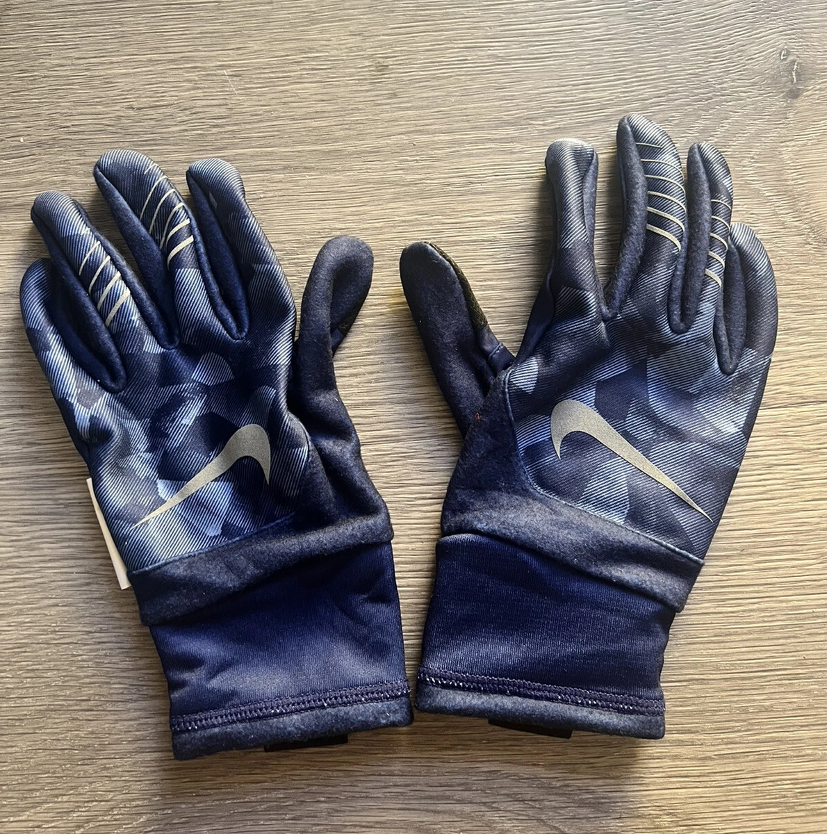 Nike Women s Printed Therma Fit Elite Tech Run Gloves Binary Blue