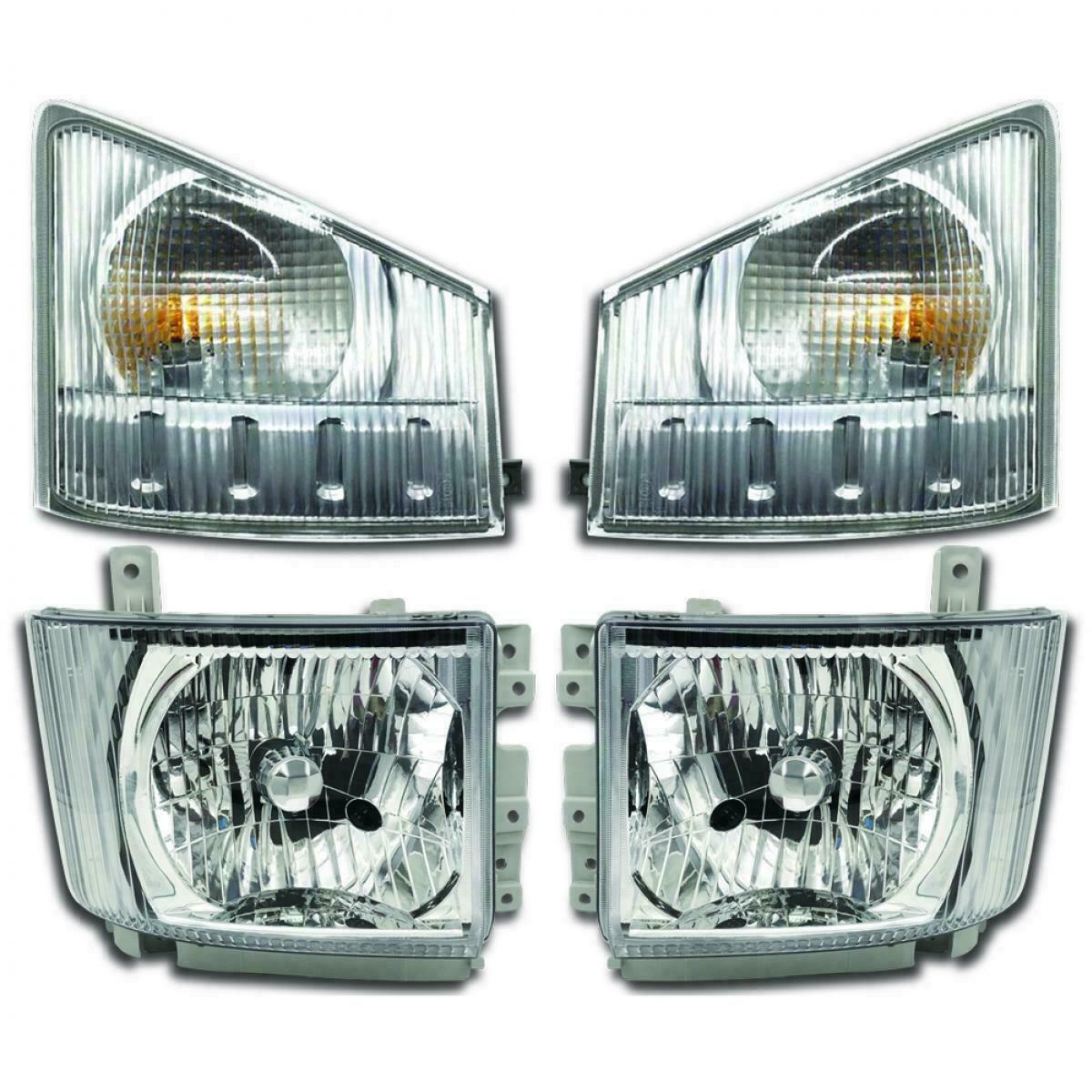 New Headlight/Signal Light PAIR FOR 2009 2010 2011 2012 ISUZU NPR HD NQR  Truck