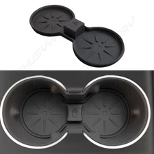 1x Universal Car Cup Holder Anti-Slip Insert Coaster Pad Black Car Accessories