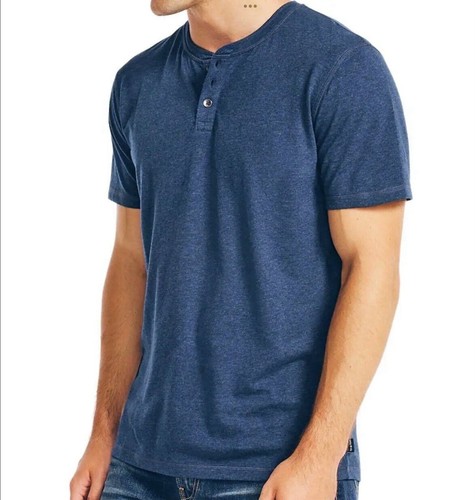 Lucky Brand Men's Short Sleeve Henley Size SMALL American Navy