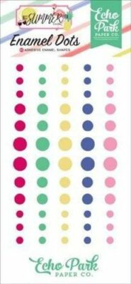 ECHO PARK ''BEST SUMMER EVER''  ENAMEL DOTS(60 PCS)     SCRAPJACK'S PLACE