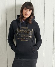 Superdry Womens Vintage Logo Luster Brushed Hoodie