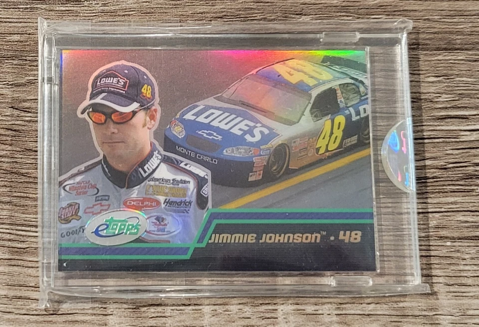 2003 eTOPPS JIMMIE JOHNSON ROOKIE CARD/2001 RACING CHAMPIONS ROOKIE CAR 1:64 - Image 2 of 4