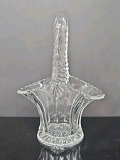 Duncan Miller Glass Small Bride's Basket Ruffled Edges 6.75  