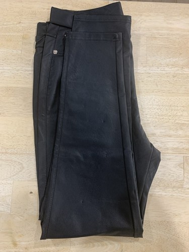 TAGOO Faux Leather Pants For Women , Sexy Silver Accent , New With Tags XL Black - Picture 18 of 20