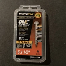 Power Pro One Interior Screws, Flat Head, exterior, 6"x 1/2”, #116931, 50pcs