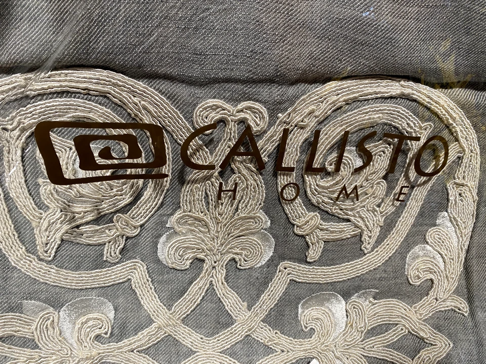 Brand New Callisto Cervia Cord King Duvet, Grey, 96"L x 106"W - Image 2 of 4