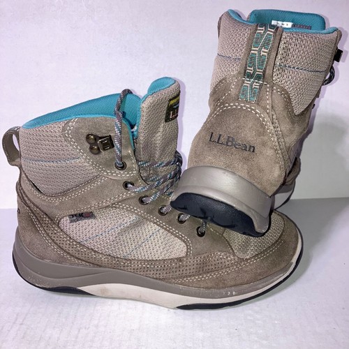 L.L. Bean Wanderschuh Primaloft braun türkis Tek 2,5 wasserdicht Schnee Größe 9 Weite