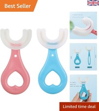 U-Shaped Silicone Toothbrush Set for Kids - Gentle Gum Massage & 360 Cleaning