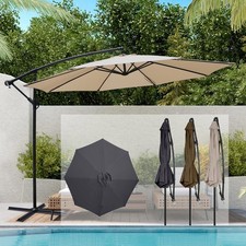 3M Banana Parasol Patio Sun Shade Umbrella Hanging Cantilever Garden Canopy