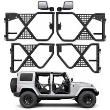 For 07-18 Jeep Wrangler Jk Jku Unlimited 4 Door Tube Doors Mirrors Complete Kit For 07-18 Jeep Wrangler Jk Jku Unlimited 4 Door Tube Doors Mirrors Complete Kit