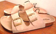 Womens Boho Arizona Beige Forum Cork  Footbed Open Toe Sandals Shoes Sz ...