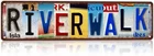 Vintage River Walk Street Sign Entrance Wall Decor Metal Tin Signs for Scenic Sp