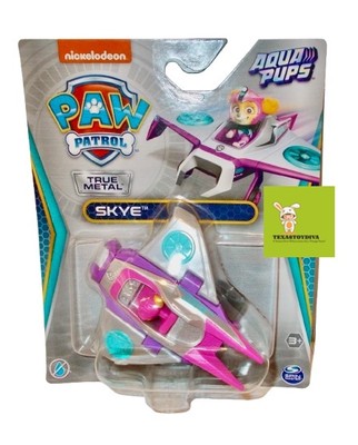Paw Patrol Pup Aqua Pups  SKYE Cockapoo Dog 3'' Manta Ray Vehicle ****READ****