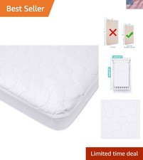 Durable Hypoallergenic Mini Crib Mattress Protector 38" x 24" - Machine Washable