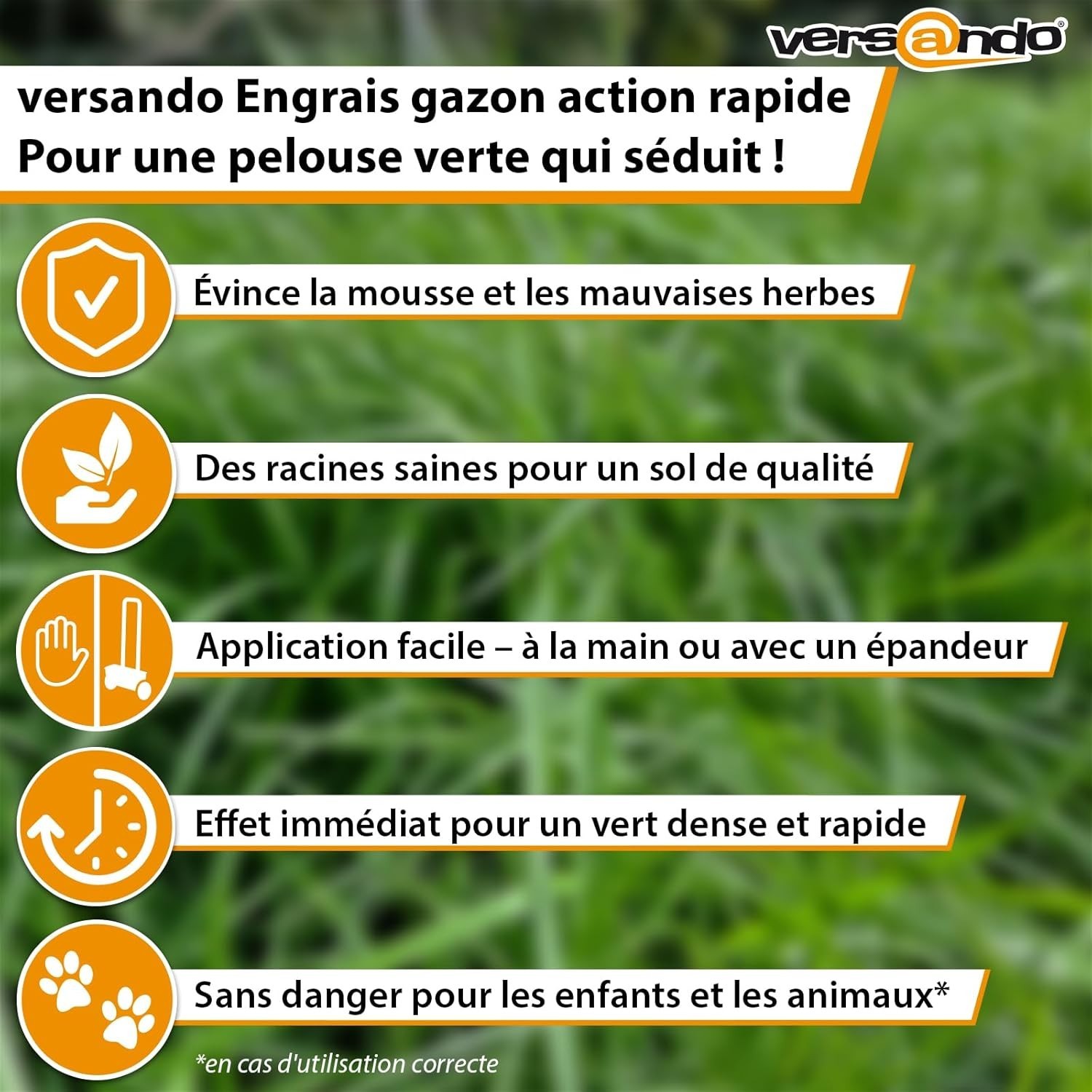 Engrais gazon Versando 10kg pour une pelouse printanière dense - 4
