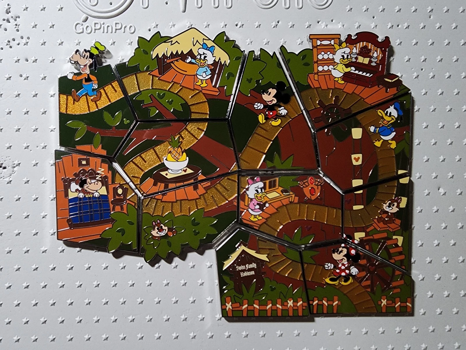 Disney Parks WDW Swiss Family Treehouse Attraction Puzzle Pin Set LE575 Complete