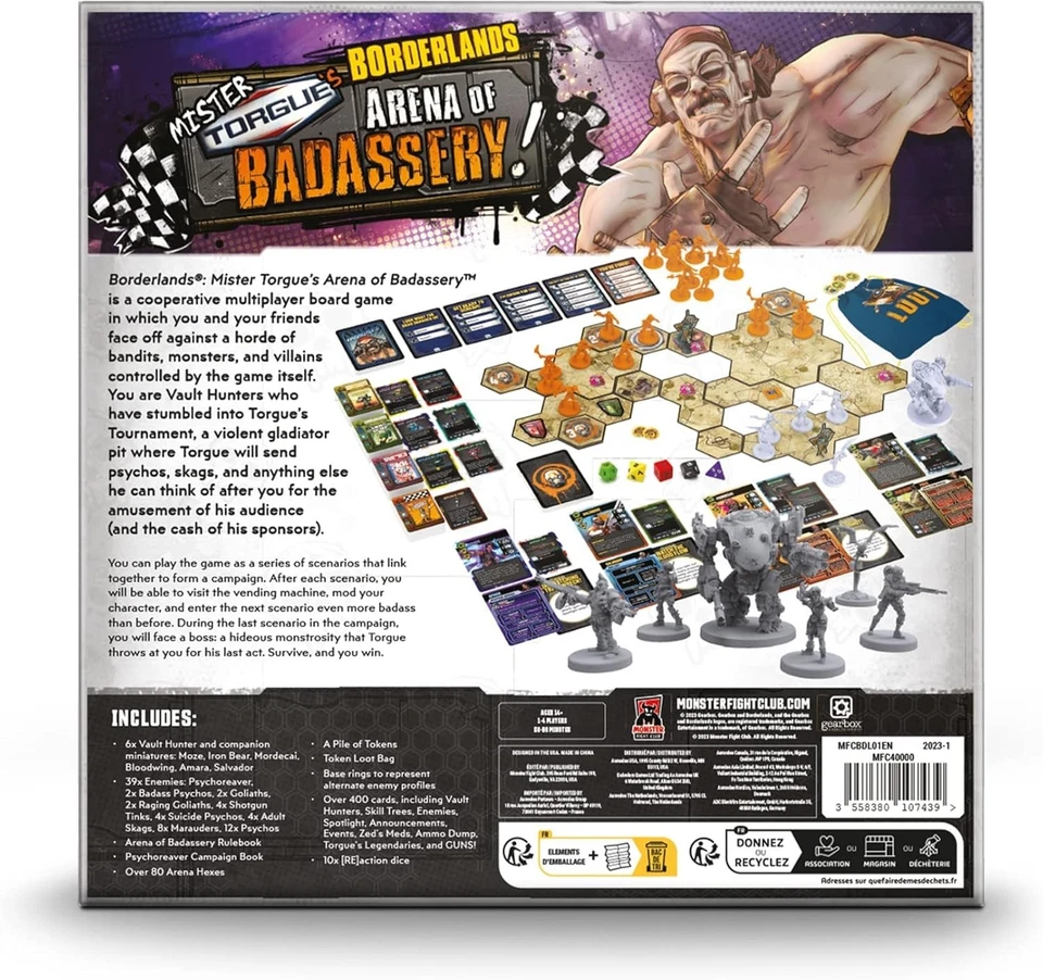 Borderlands Mister Torgues Arena of Badassery Cooperative Strategy Board Game - Image 4 of 4