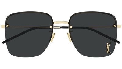 Saint Laurent SL 312 M 013 Gold Dark Grey YSL Gold Logo Lens Women