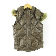 GAP Kids Down Vest Faux Fur Brown 150 Kids Outerwear Lightweight Vest