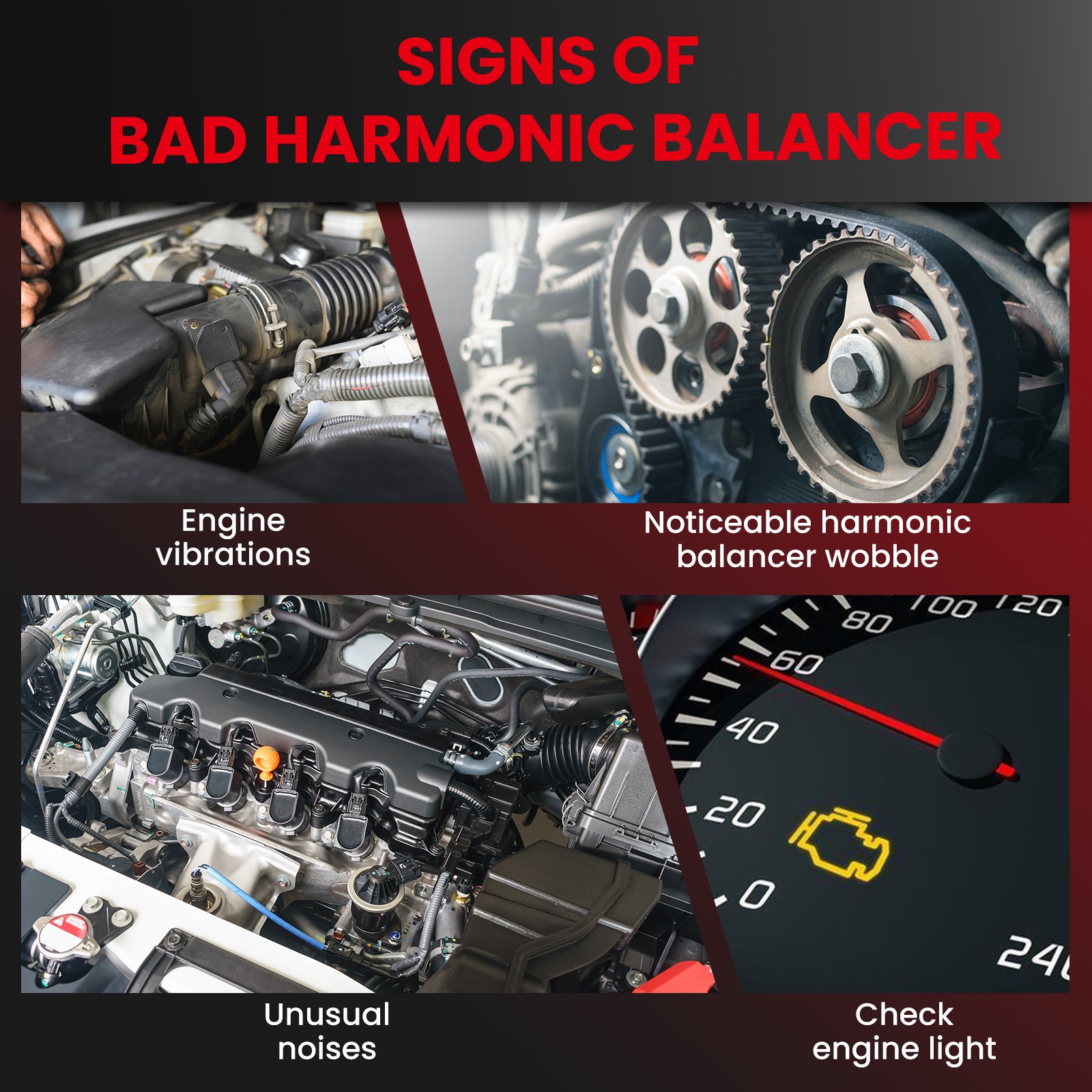 Engine Harmonic Balancer & Serpentine Belt for 1998-2004 Chevrolet Corvette 5.7L thumbnail 7