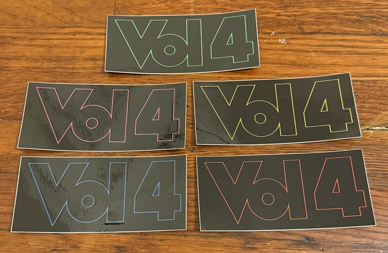 VOLUME 4 Skateboard Sticker Pack - 5 Pack - Medium