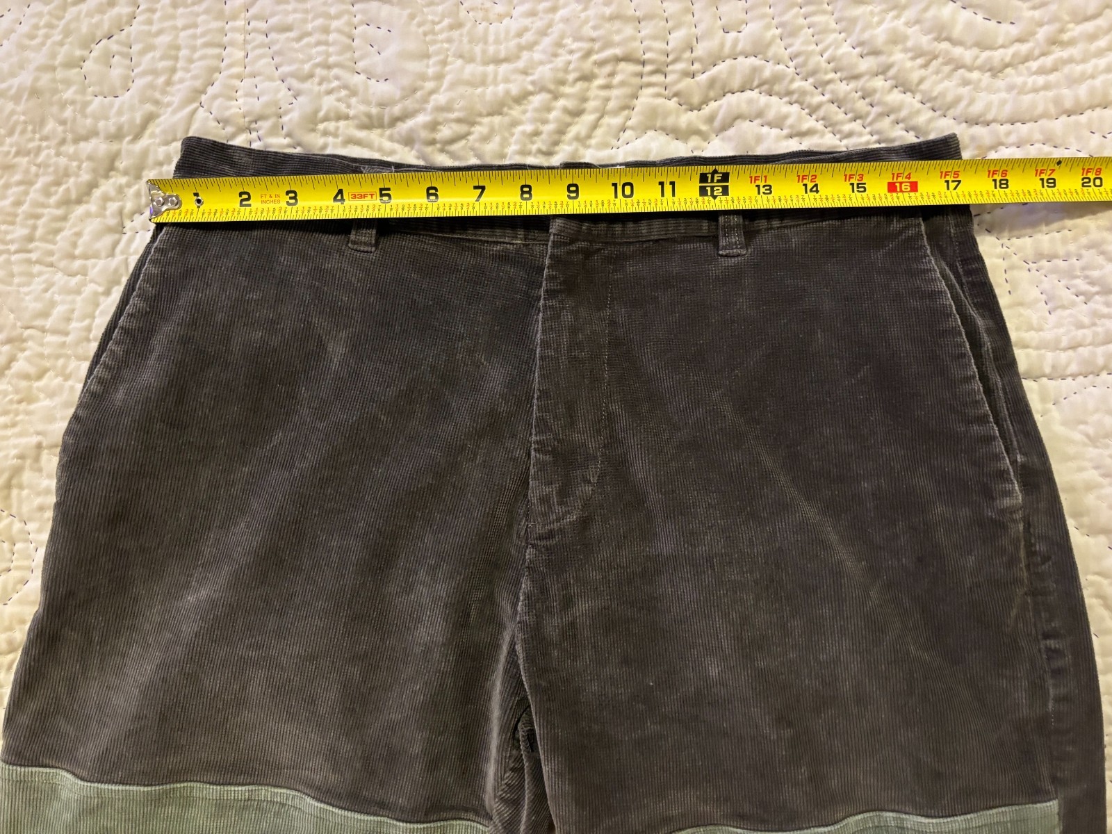 Live Stock Corduroy Double Knee French Workman Patchwork Cords Pants   34 x 30 image 6