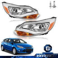 For Ford Focus 2012-2014 Headlights Headlamps Driverpassenger Pairs With Bulbs