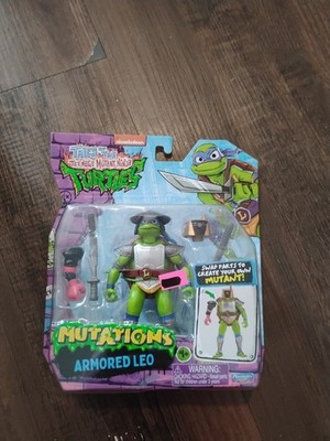 Mutations Armored Leo Action Figure Playmates TMNT Toy 4+ with Swappable Parts