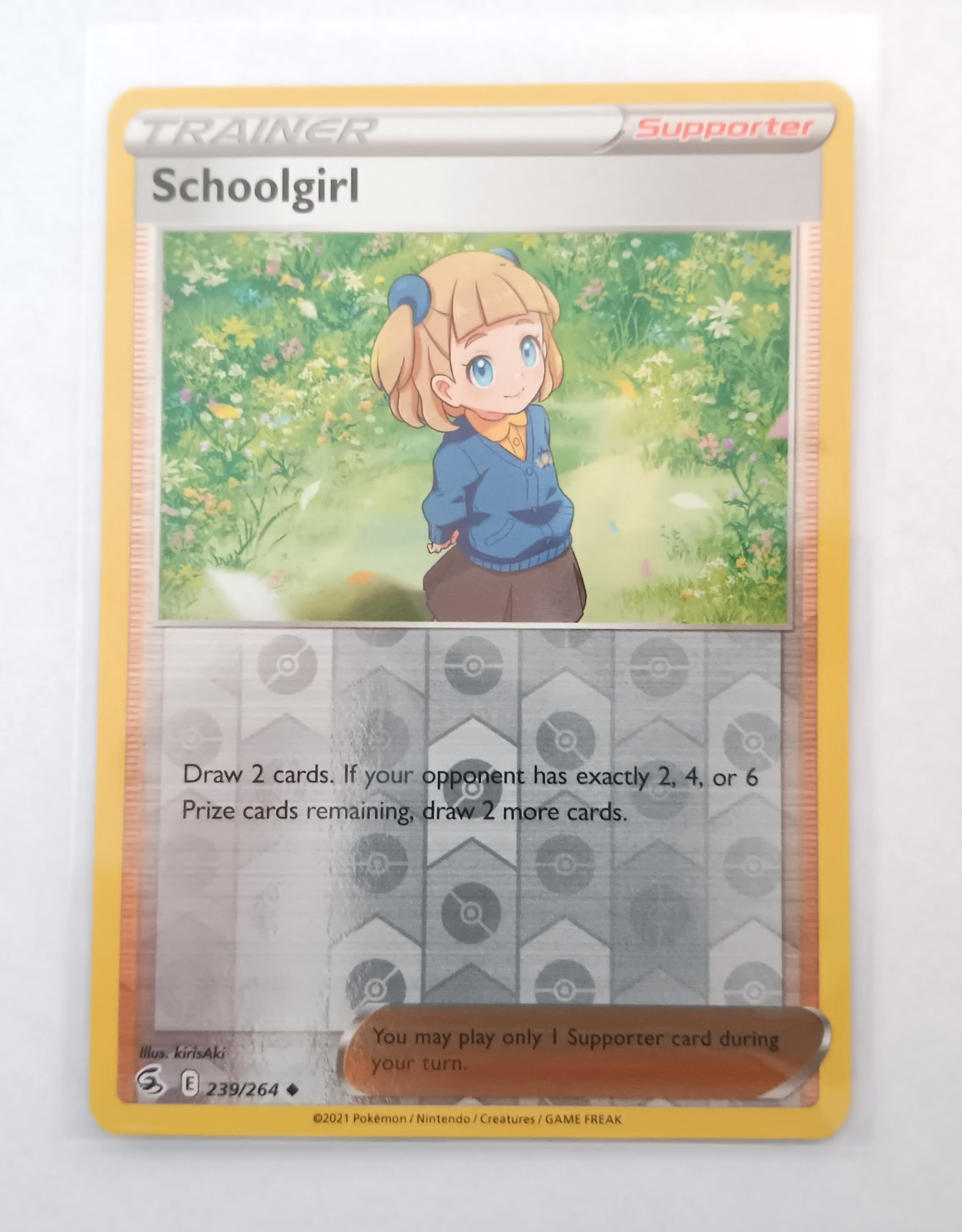 Pokemon Card Schoolgirl 239/264 Reverse Holo Uncommon Near Mint