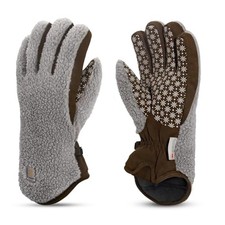 Women's Sherpa Gloves Warm Gloves for Cold Weather Winter Medium Taupe