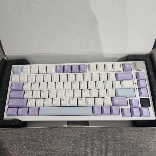 Ajazz x Nacodex AK820 Pro 75% Mechanical Keyboard Screen Purple/White NO DONGLE - 第 1/12 張圖片
