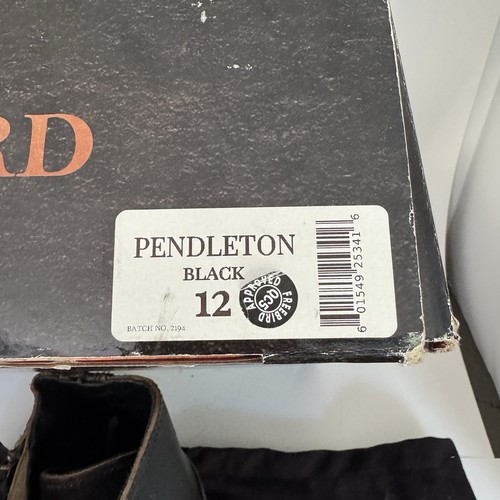 ¡NUEVO! Botas de cuero Freebird Pendleton negras envejecidas artesanales para hombre - EE. UU. 12 - Imagen 14 de 14