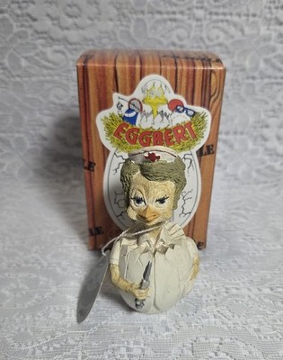VTG 1989 ENESCO Eggbert and Friends ''DUCK PILLS'' Nurse Figurine #764701