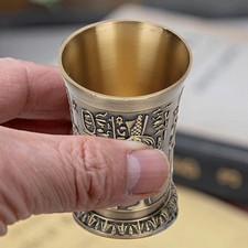 Neu Whiskey-Schnapsglas Vintage Metall Handgeprägtes Mini-Becher Geschenk