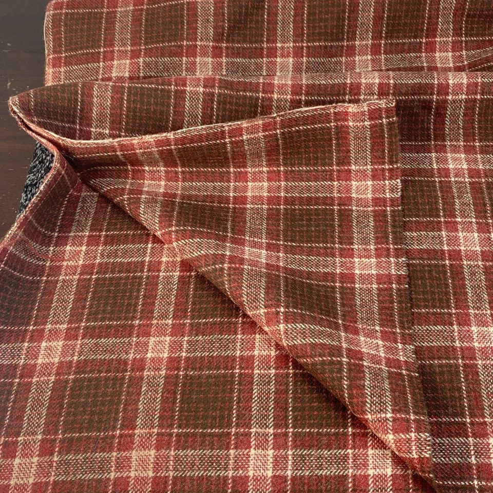 Tela a cuadros Pendleton vintage 100 % lana virgen con etiqueta granate 1,5 yardas x 59" W Foto 3 de 4