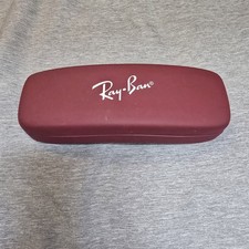 RAY-BAN Junior Eyeglasses Sunglasses Case Only Burgundy Hard Shell Logo 6"x2"